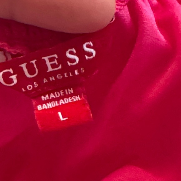 Guess Size Large Bright Pink Maxi Dress feminine flirty sexy - Picture 10 of 15